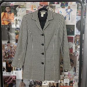 Black And White Houndstooth Coldwater Creek Blazer
